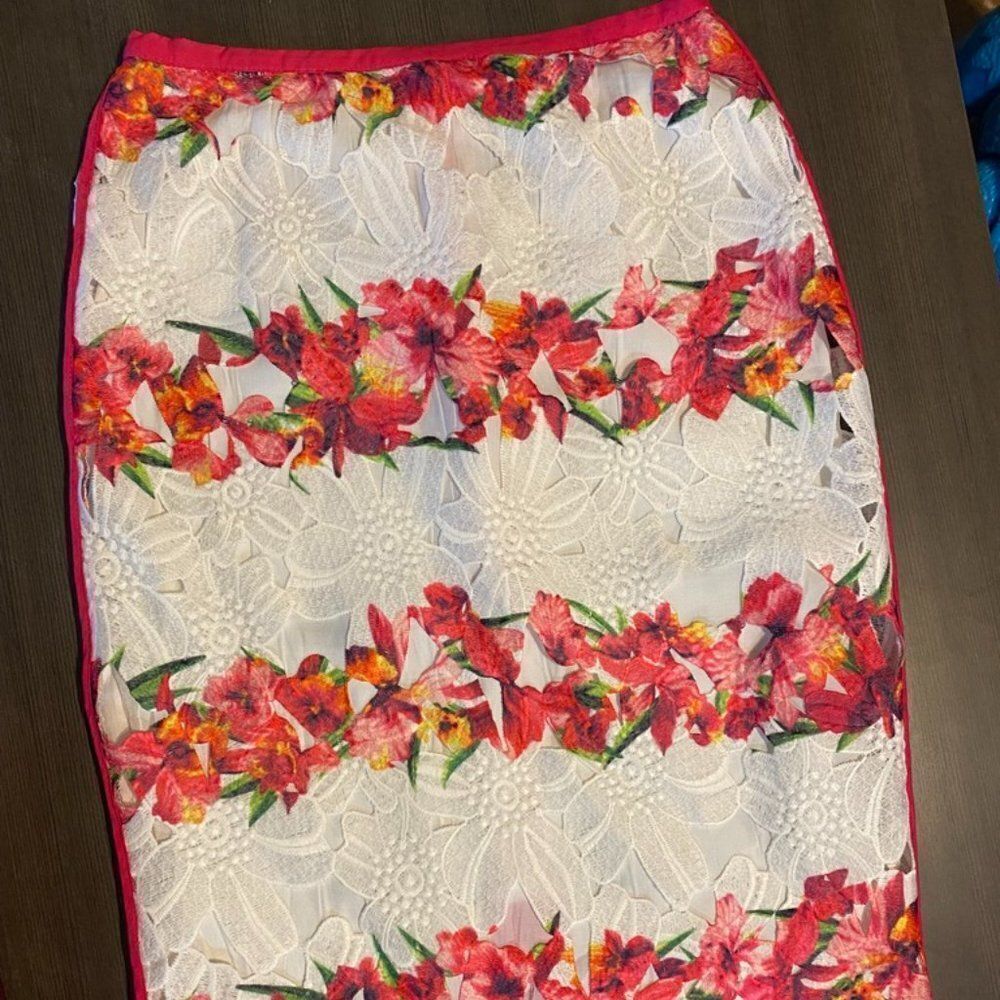 Cottagecore Neiman Marcus Floral Skirt - XS